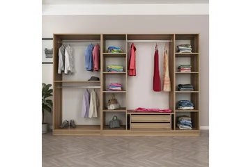 Fruitland Garderobe 270 cm - Brun - Oppbevaring - Garderober & garderobesystem