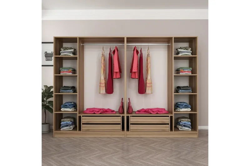 Fruitland Garderobe 270 cm - Brun - Oppbevaring - Garderober & garderobesystem