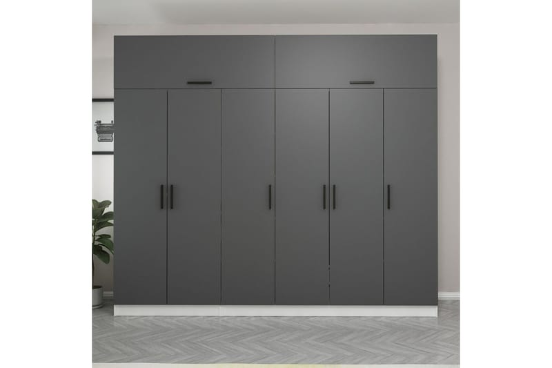 Fruitland Garderobe 270 cm - Grå/Hvit - Oppbevaring - Garderober & garderobesystem