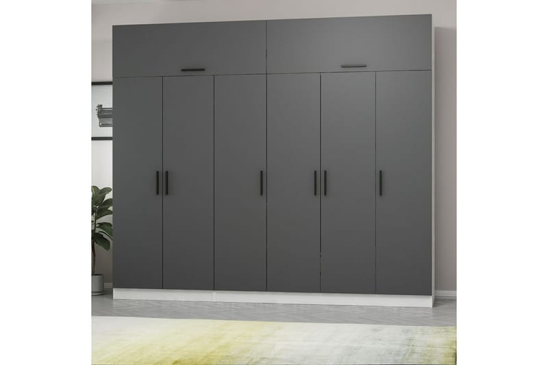 Fruitland Garderobe 270 cm - Grå/Hvit - Oppbevaring - Garderober & garderobesystem