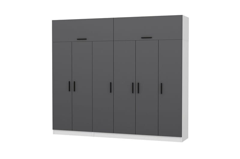 Fruitland Garderobe 270 cm - Grå/Hvit - Oppbevaring - Garderober & garderobesystem