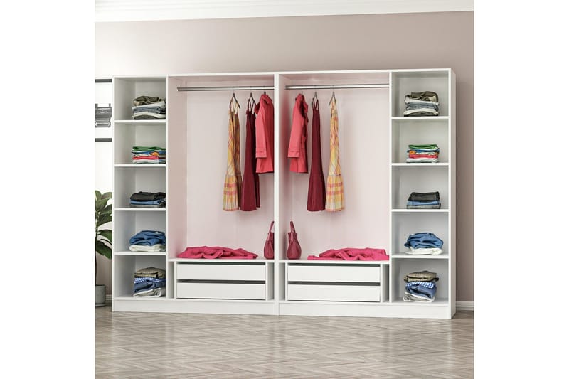 Fruitland Garderobe 270 cm - Hvit - Oppbevaring - Garderober & garderobesystem