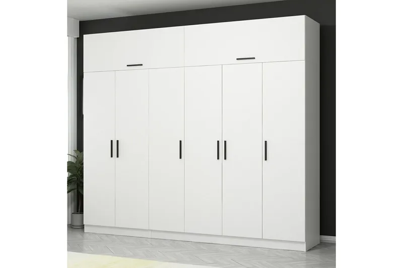 Fruitland Garderobe 270 cm - Hvit - Oppbevaring - Garderober & garderobesystem