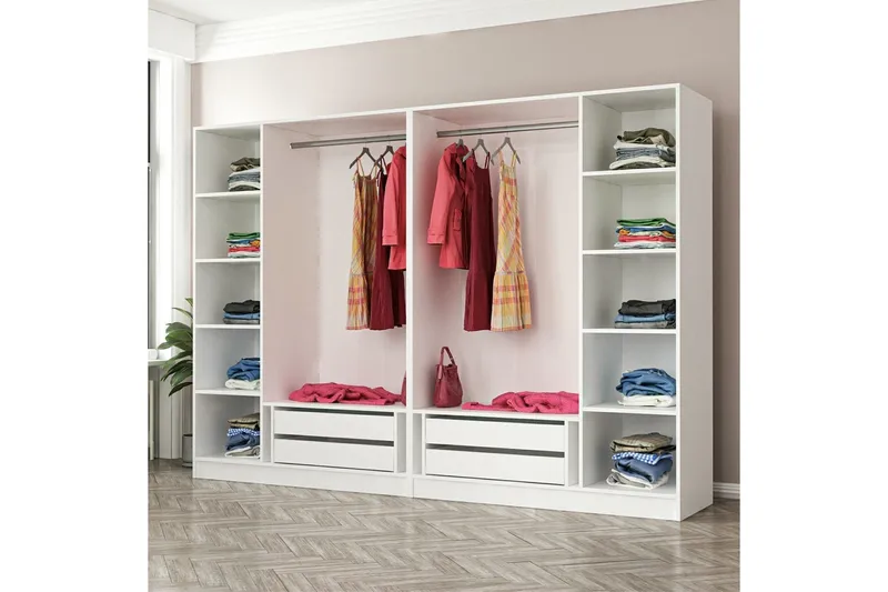 Fruitland Garderobe 270 cm - Hvit - Oppbevaring - Garderober & garderobesystem