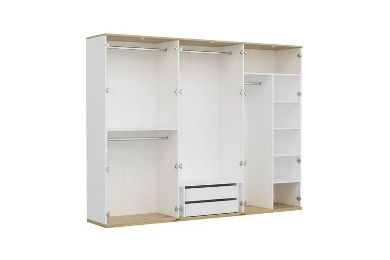 Fruitland Garderobe 270x206 cm - Hvit - Oppbevaring - Garderober & garderobesystem