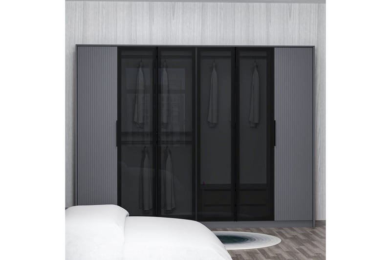 Fruitland Garderobe 274x210 cm - Antrasitt - Oppbevaring - Garderober & garderobesystem