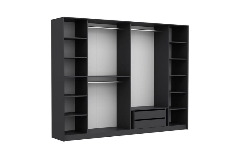 Fruitland Garderobe 274x210 cm - Antrasitt - Oppbevaring - Garderober & garderobesystem