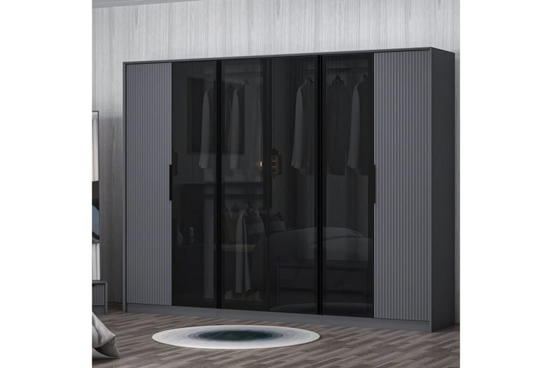 Fruitland Garderobe 274x210 cm - Antrasitt - Oppbevaring - Garderober & garderobesystem