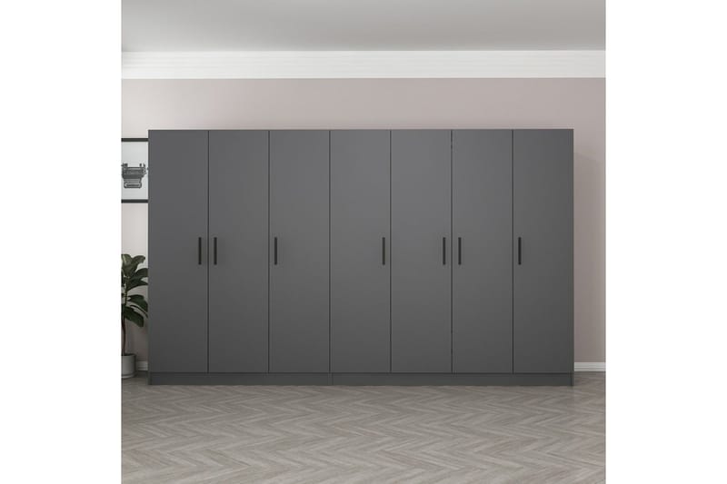 Fruitland Garderobe 315 cm - Antrasitt - Oppbevaring - Garderober & garderobesystem