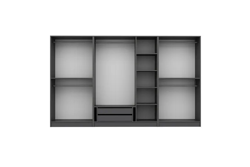 Fruitland Garderobe 315 cm - Antrasitt - Oppbevaring - Garderober & garderobesystem