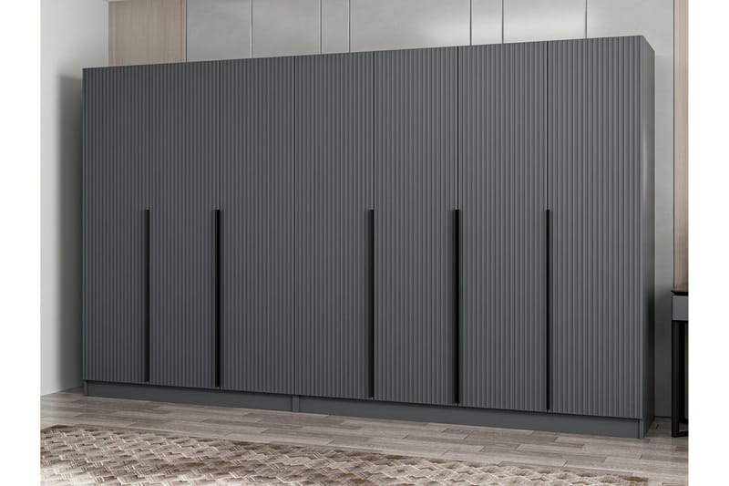 Fruitland Garderobe 315 cm - Antrasitt - Oppbevaring - Garderober & garderobesystem