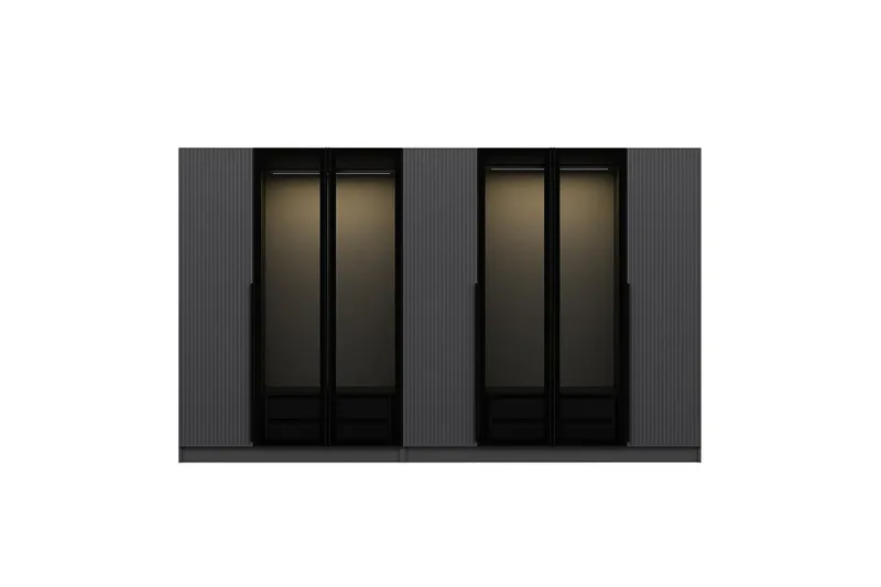 Fruitland Garderobe 315 cm - Antrasitt - Oppbevaring - Garderober & garderobesystem