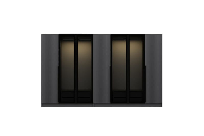 Fruitland Garderobe 315 cm - Antrasitt - Oppbevaring - Garderober & garderobesystem