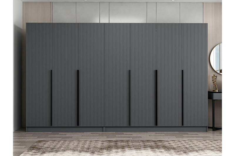 Fruitland Garderobe 315 cm - Antrasitt - Oppbevaring - Garderober & garderobesystem