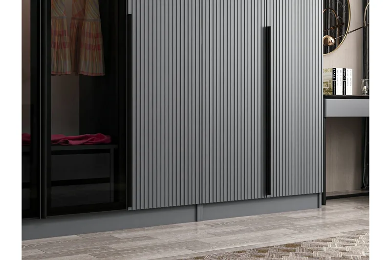 Fruitland Garderobe 315 cm - Antrasitt - Oppbevaring - Garderober & garderobesystem