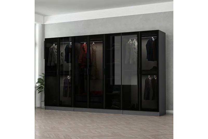 Fruitland Garderobe 315 cm - Antrasitt - Oppbevaring - Garderober & garderobesystem