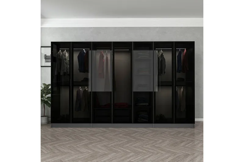 Fruitland Garderobe 315 cm - Antrasitt - Oppbevaring - Garderober & garderobesystem