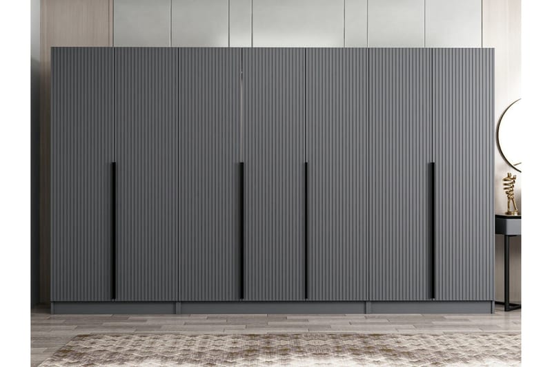 Fruitland Garderobe 315 cm - Antrasitt - Oppbevaring - Garderober & garderobesystem