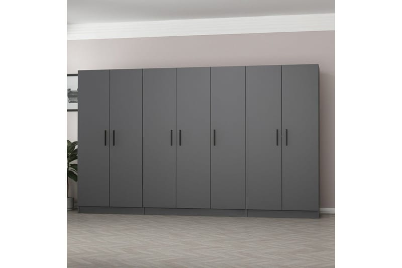 Fruitland Garderobe 315 cm - Antrasitt - Oppbevaring - Garderober & garderobesystem