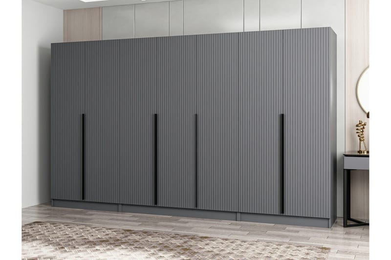 Fruitland Garderobe 315 cm - Antrasitt - Oppbevaring - Garderober & garderobesystem