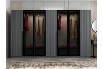 Fruitland Garderobe 315 cm - Antrasitt - Oppbevaring - Garderober & garderobesystem