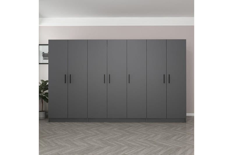 Fruitland Garderobe 315 cm - Antrasitt - Oppbevaring - Garderober & garderobesystem