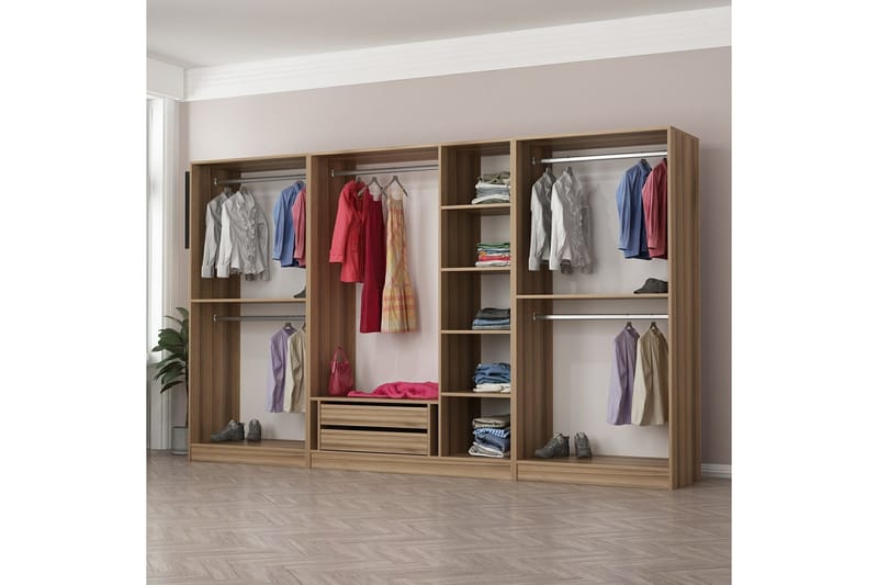 Fruitland Garderobe 315 cm - Eik - Oppbevaring - Garderober & garderobesystem