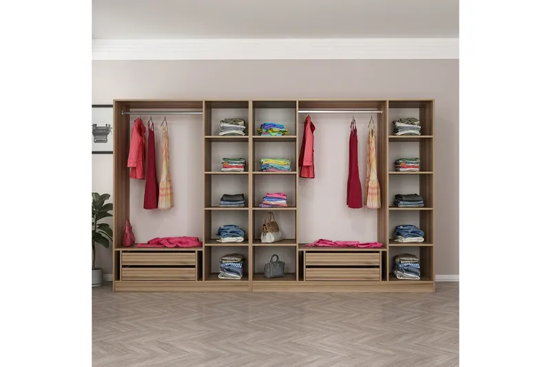 Fruitland Garderobe 315 cm - Eik - Oppbevaring - Garderober & garderobesystem