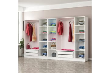 Fruitland Garderobe 315 cm - Hvit - Oppbevaring - Garderober & garderobesystem
