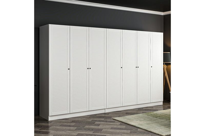 Fruitland Garderobe 315 cm - Hvit - Oppbevaring - Garderober & garderobesystem