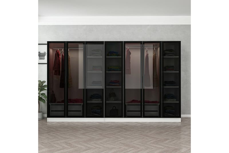 Fruitland Garderobe 315 cm - Hvit - Oppbevaring - Garderober & garderobesystem