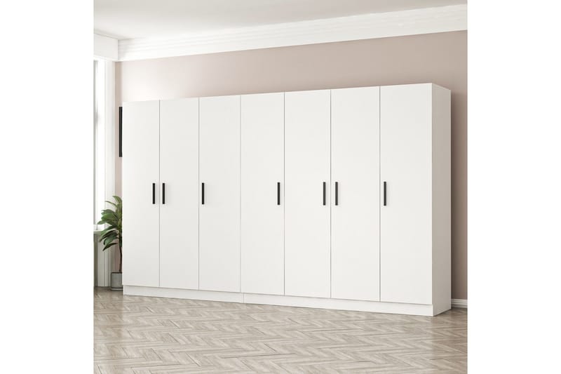 Fruitland Garderobe 315 cm - Hvit - Oppbevaring - Garderober & garderobesystem