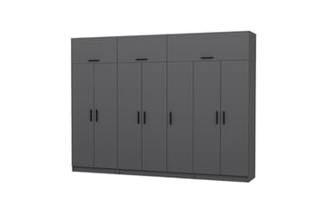 Fruitland Garderobe 315x235 cm - Antrasitt - Oppbevaring - Garderober & garderobesystem