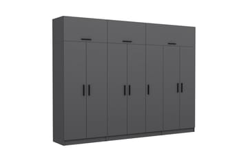 Fruitland Garderobe 315x235 cm - Antrasitt - Oppbevaring - Garderober & garderobesystem