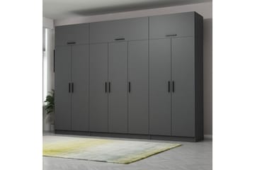 Fruitland Garderobe 315x235 cm - Antrasitt - Oppbevaring - Garderober & garderobesystem
