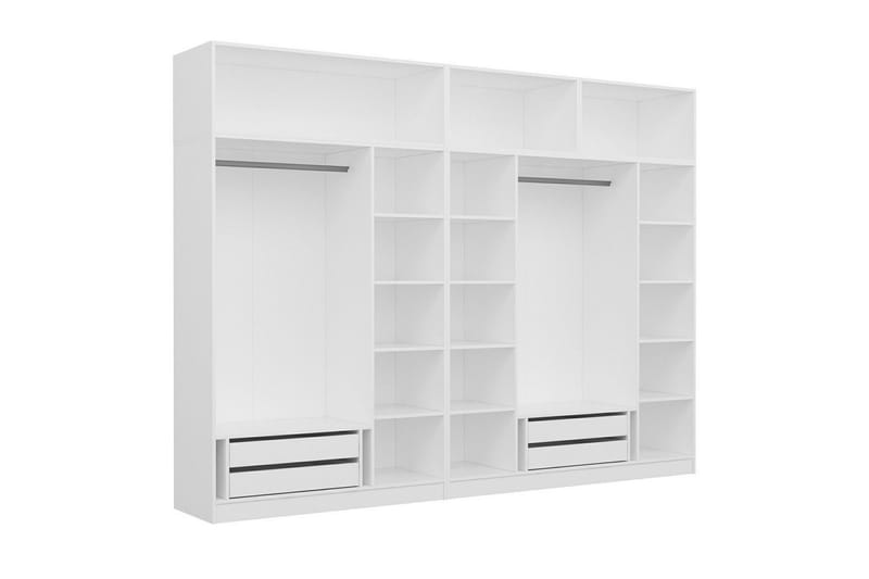 Fruitland Garderobe 315x235 cm - Hvit - Oppbevaring - Garderober & garderobesystem