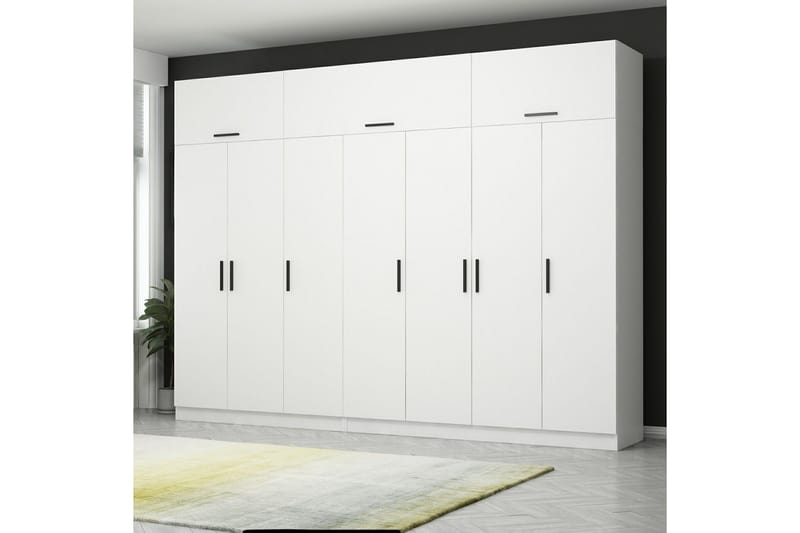 Fruitland Garderobe 315x235 cm - Hvit - Oppbevaring - Garderober & garderobesystem