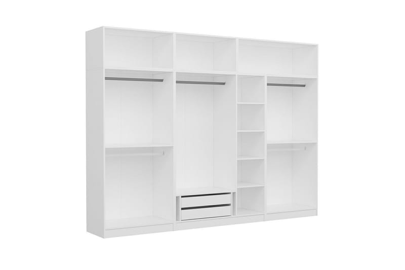 Fruitland Garderobe 315x235 cm - Hvit - Oppbevaring - Garderober & garderobesystem