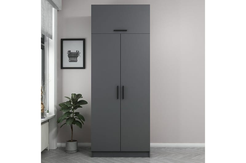 Fruitland Garderobe 90 cm - Antrasitt - Oppbevaring - Garderober & garderobesystem