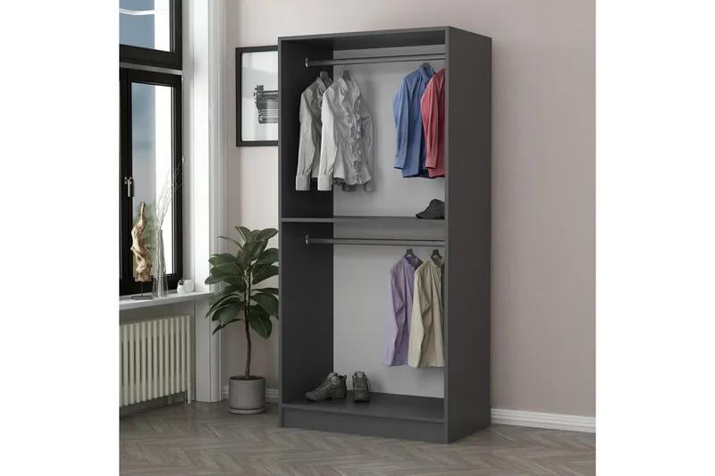 Fruitland Garderobe 90 cm - Antrasitt - Oppbevaring - Garderober & garderobesystem