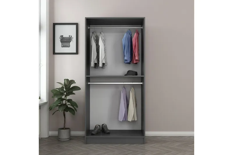 Fruitland Garderobe 90 cm - Antrasitt - Oppbevaring - Garderober & garderobesystem