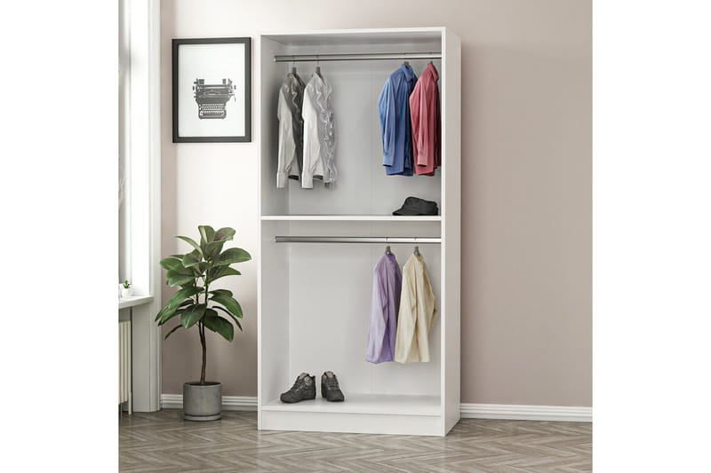 Fruitland Garderobe 90 cm - Hvit - Oppbevaring - Garderober & garderobesystem