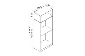 Fruitland Garderobe 90 cm - Hvit - Oppbevaring - Garderober & garderobesystem