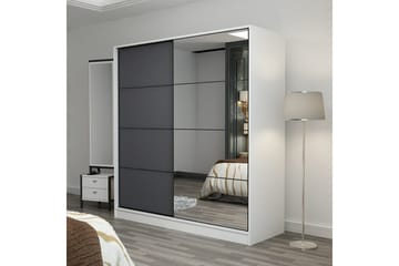 Fruitland Garderobe med Speil - Antrasitt - Oppbevaring - Garderober & garderobesystem