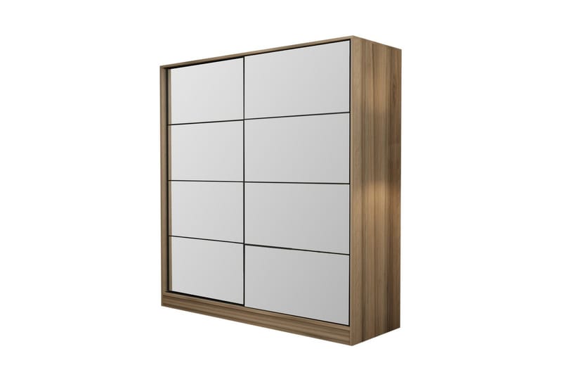 Fruitland Garderobe med Speil - Brun - Oppbevaring - Garderober & garderobesystem