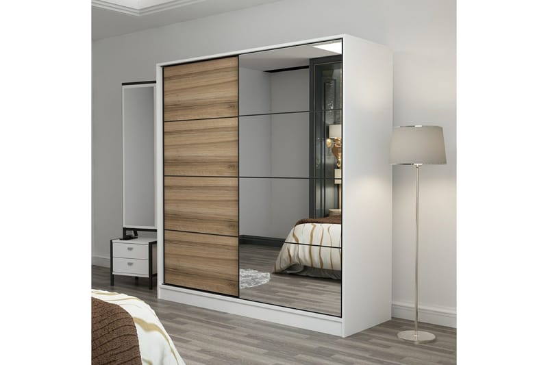 Fruitland Garderobe med Speil - Brun - Oppbevaring - Garderober & garderobesystem