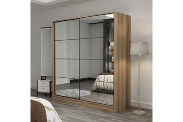 Fruitland Garderobe med Speil - Brun - Oppbevaring - Garderober & garderobesystem