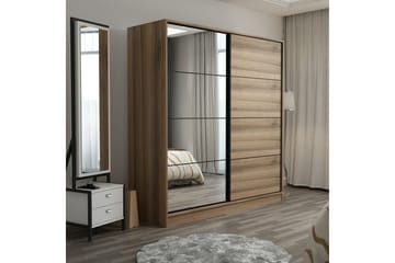 Fruitland Garderobe med Speil - Brun - Oppbevaring - Garderober & garderobesystem