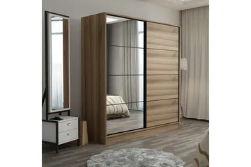 Fruitland Garderobe med Speil - Brun - Oppbevaring - Garderober & garderobesystem