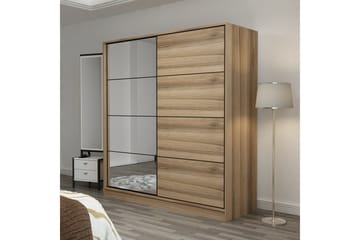 Fruitland Garderobe med Speil - Brun - Oppbevaring - Garderober & garderobesystem